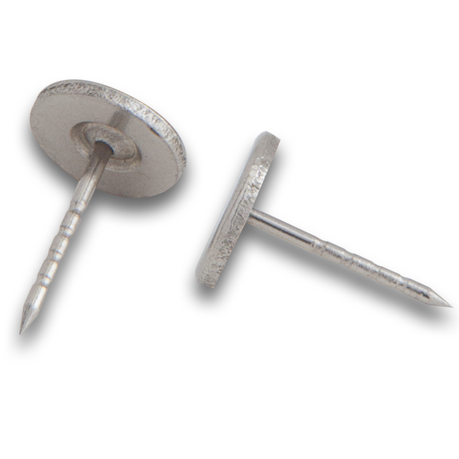 Flat Head Metal Pin Tack 19mm Grooved – BullsEye Protection Flat Head Metal Pin Tack 19mm Grooved – BullsEye Protection
