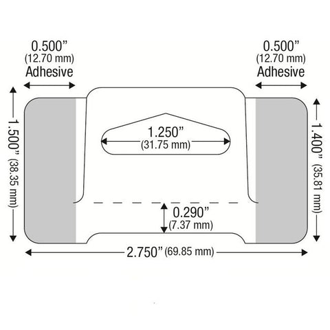 Box Top Clear Self Adhesive Folding Hang Tab (1000 pcs)