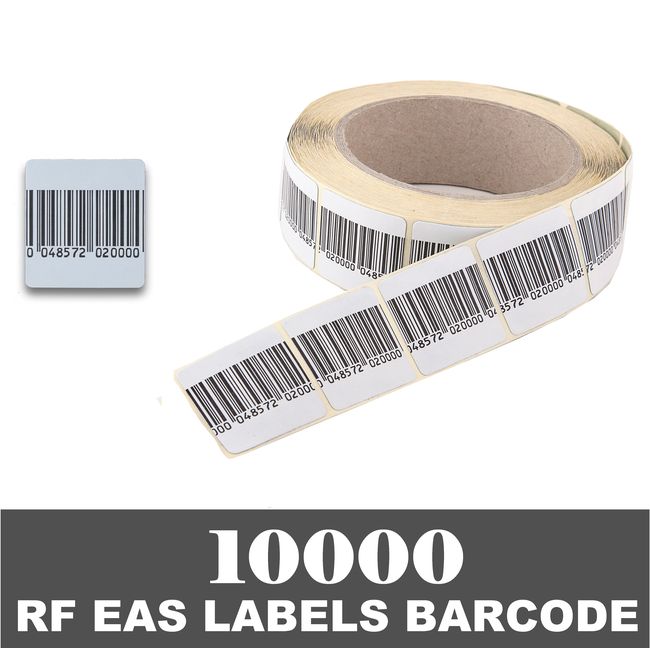 RF 8.2Mhz Paper Security Label Barcode 1.5x1.5 inch Checkpoint