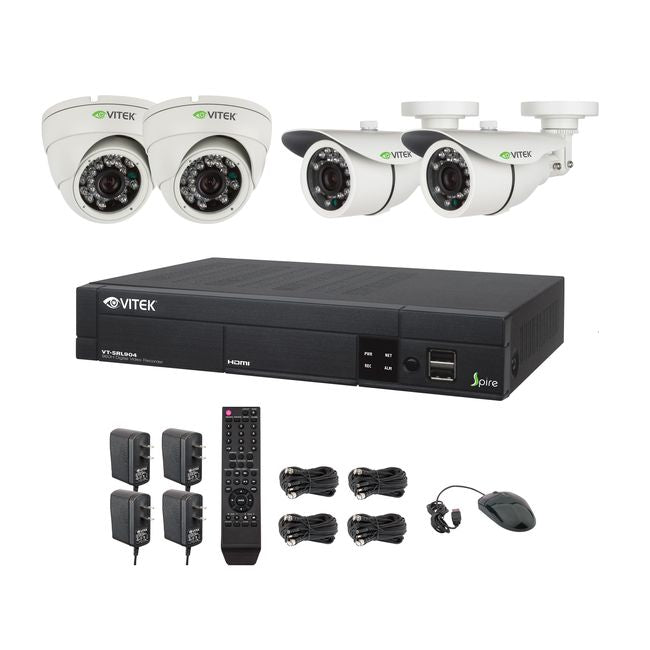 Vitek® Complete 4CH 960H DVR 700TVL Camera System CCTV Security ...