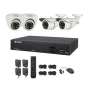 VitekÂ® Complete 4CH 960H DVR 700TVL CCTV Surveillance Security Camera System