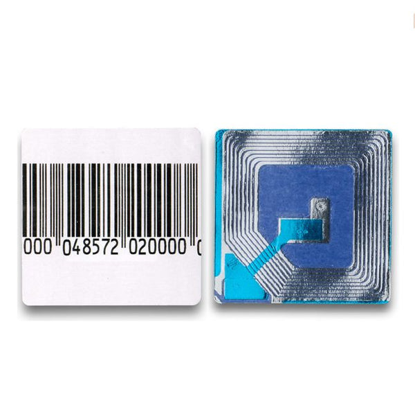 RF 8.2Mhz Paper Security Label Barcode 1.5x1.5 inch Checkpoint ...