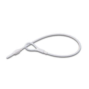 Security Lanyard Double Loop with Plastic Cover White