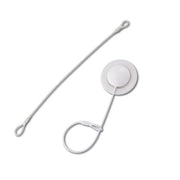 Security Lanyard Double Loop with Plastic Cover White